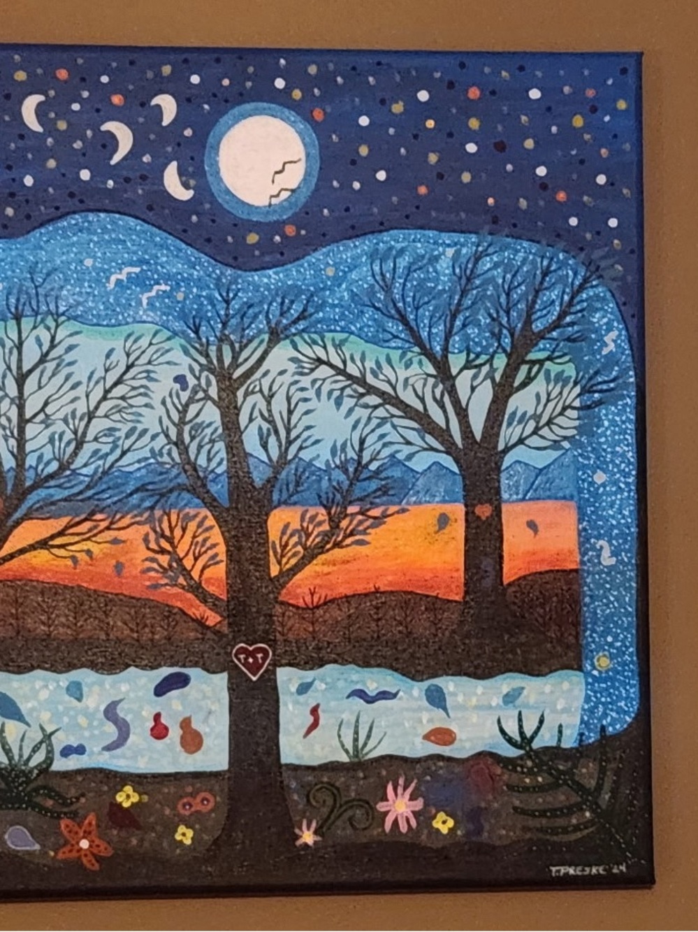 Hand-Painted “Love Along the River” by East TN Artist 16x20